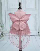 Jimmy Choo Sleeveless Butterfly Embroidered A-Line Knee-Length Gown for Girl in Blush Pink (New)