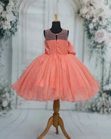 Organza Sleeveless A-line Floral Full Length Gown - Flamingo Pink(New)