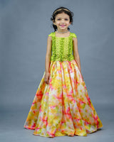 Shibori Skirt and Top for Kids | Kids Party Wear Dresses Online in India