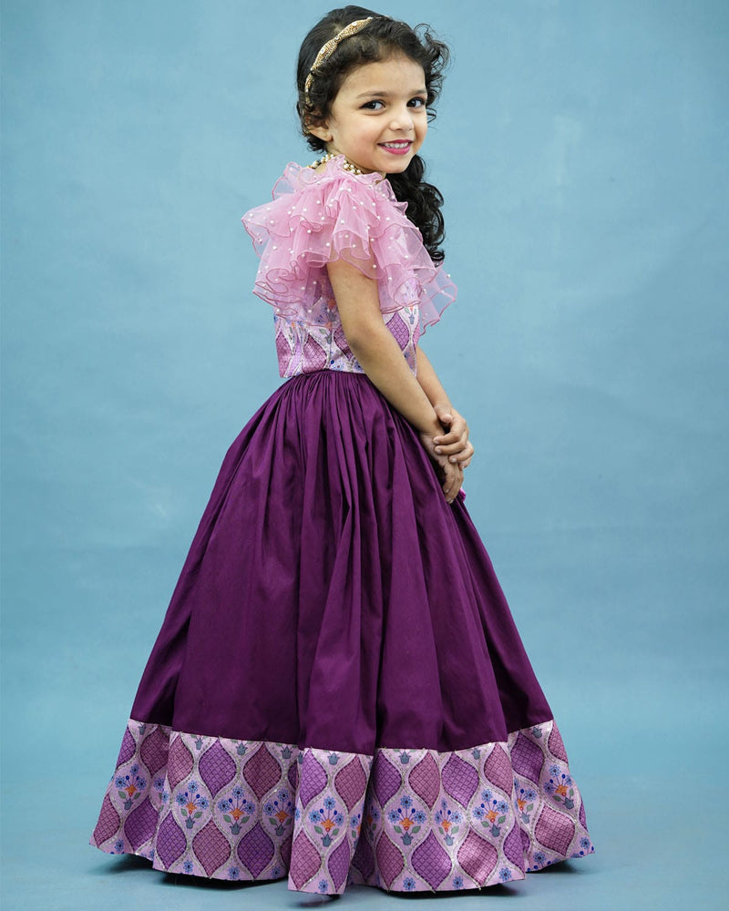 Kids Geometric Printed Top and Skirt Online | Kids Party Wear Dresses Online in India