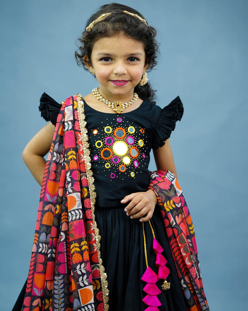 Buy Kids Black Lehenga Choli Online | Girls Ethnic Wear Online