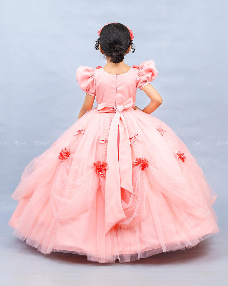 Light peach Victorian Vintage Ball Gown