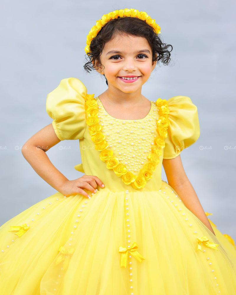 Buy Kids Yellow Frock Online Couture Gowns for Kids Online – www