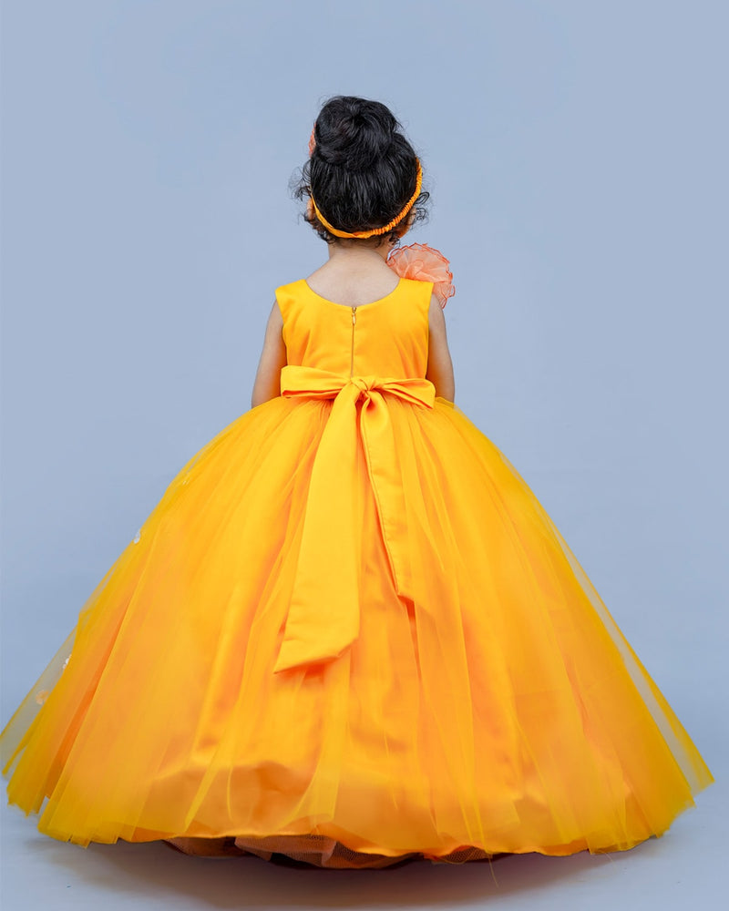 Buy Kids Yellow Frock Online | Couture Gowns for Kids Online