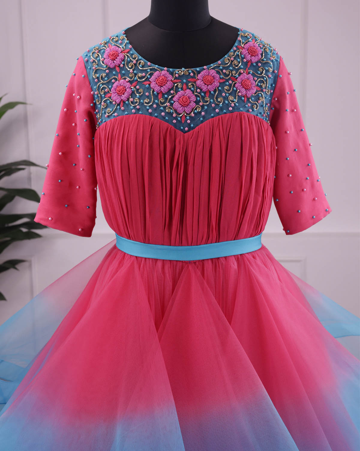 Double Shaded Twirled Gown Online