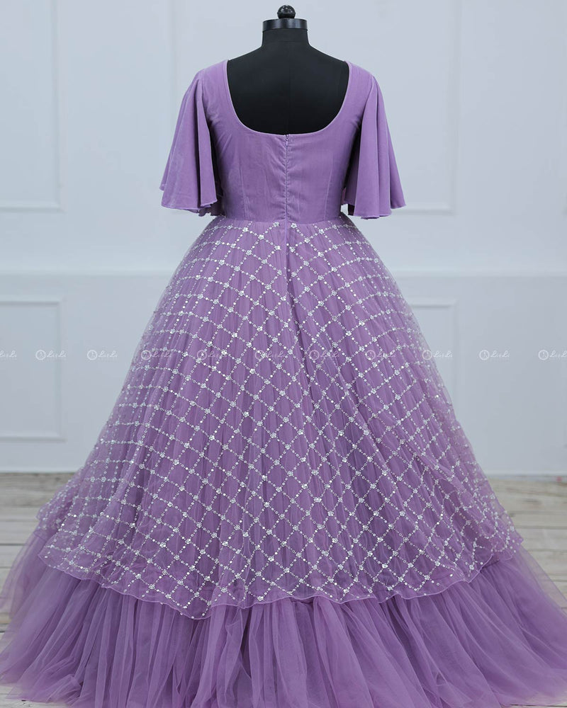 Lavender Velvet  Gown