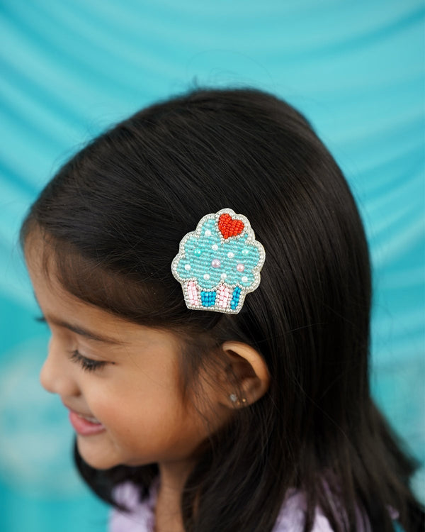 Cute cupcake - Handcrafted hair clip