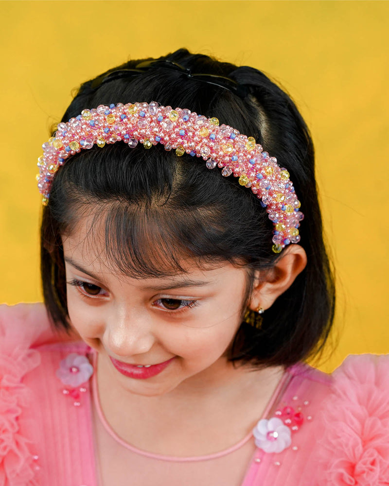 Dry Rose Color Handcrafted Hair Band Online | Buy Head Band Online in India