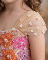 Draped cap sleeve