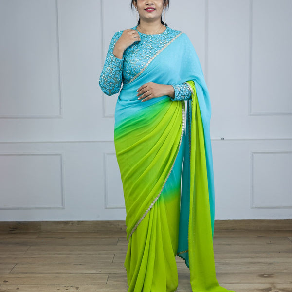 Green color Banarasi Soft Silk Saree With Matching Blouse at Rs.499/Piece  in surat offer by Esomic Export