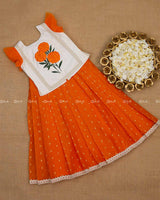 Marigold Hand Painted Ethnic Top and Skirt.