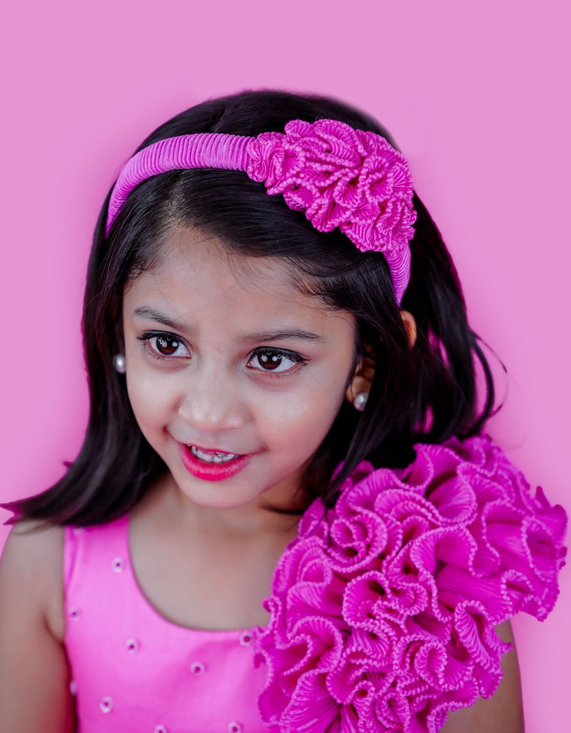 Light Pink Coral Theme Hair Band - Main Image