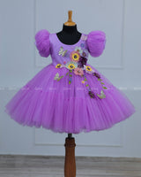 Lavender  Fairy Tale Dress with Wild Flowers.