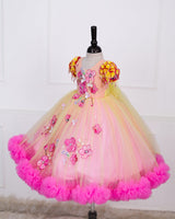 A Beautifully Crafted Double-Layered Blossom Frock.