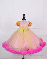 A Beautifully Crafted Double-Layered Blossom Frock.