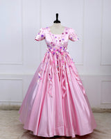 Petal Symphony Blush Couture Dress