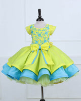 Vibrant Fairy-tale Style Party Wear Frock