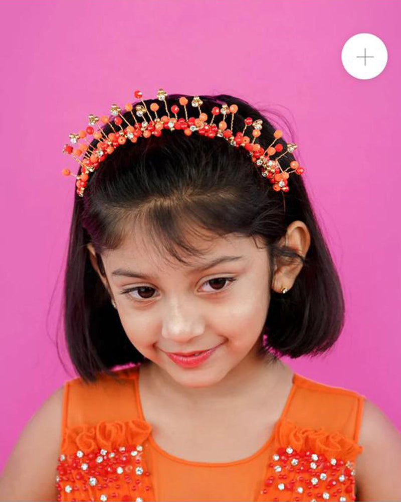 Orange Bead Detailing Crown
