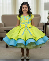 Vibrant Fairy-tale Style Party Wear Frock