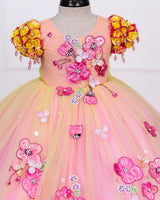 A Beautifully Crafted Double-Layered Blossom Frock.