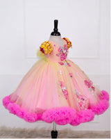 A Beautifully Crafted Double-Layered Blossom Frock.