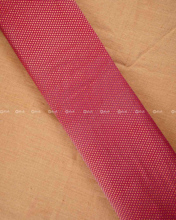 Dark Pink Banarasi Silk Zari Fabric