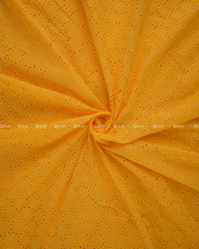 Golden yellow Hakoba Pure Cotton fabric