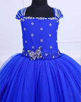 Monarch Butterfly Theme Gown in Royal Blue Color with Detachable Wings and Belt