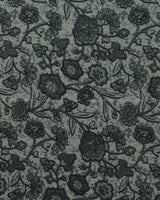 Cotton Fabric with Black Floral Print