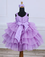 Lavender Organza Layered Gown