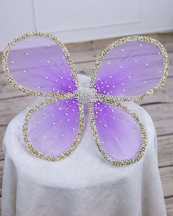 Elegant Butterfly Shaped Wings in Lavender Color