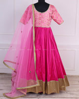 Pink Shade Brocade Lehenga Set