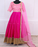 Pink Shade Brocade Lehenga Set