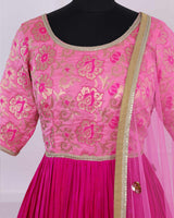 Pink Shade Brocade Lehenga Set