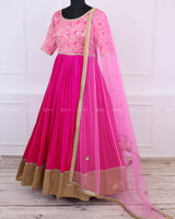 Pink Shade Brocade Lehenga Set