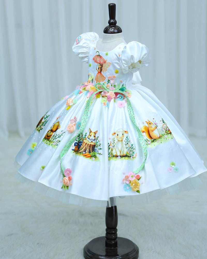 Imported Satin Puff Nature Fantasy-Themed Fairy & Animal Full Gown - W www.liandli.in Imported Satin Puff Nature Fantasy-Themed Fairy & Animal Full Gown - W www.liandli.in