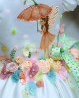 Imported Satin Puff Nature Fantasy-Themed Fairy & Animal Full Gown - White(New)