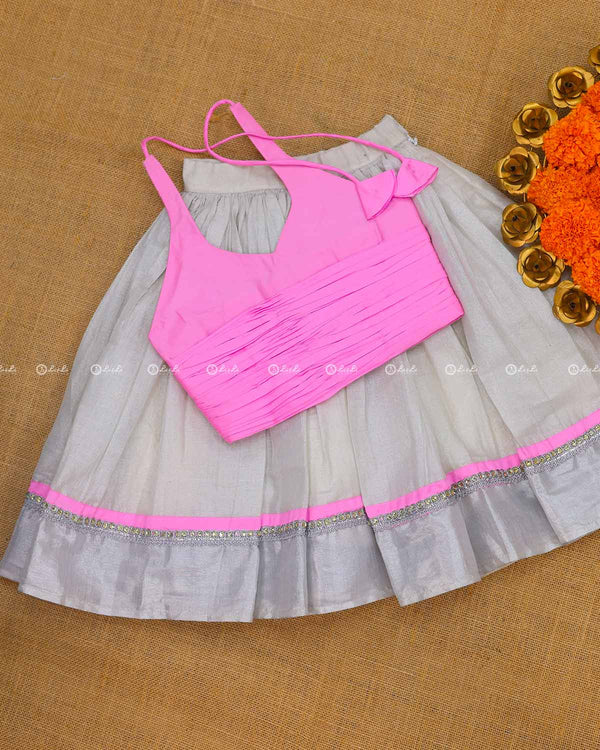 Pink Top with Tissue Skirt