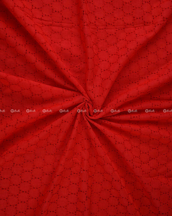 Red Hakoba Pure Cotton fabric