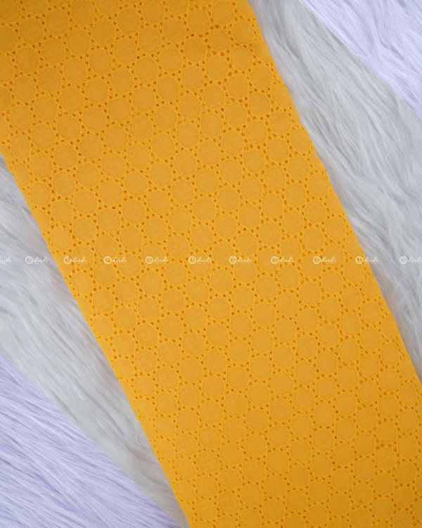 Golden yellow Hakoba Pure Cotton fabric