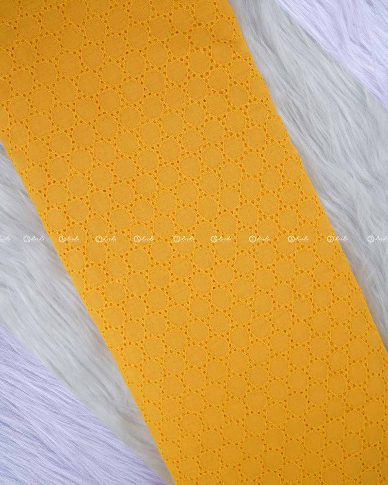 Golden yellow Hakoba Pure Cotton fabric