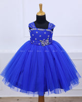 Monarch Butterfly Theme Gown in Royal Blue Color with Detachable Wings and Belt