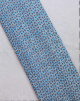 Blue Block Printed Cotton Fabic