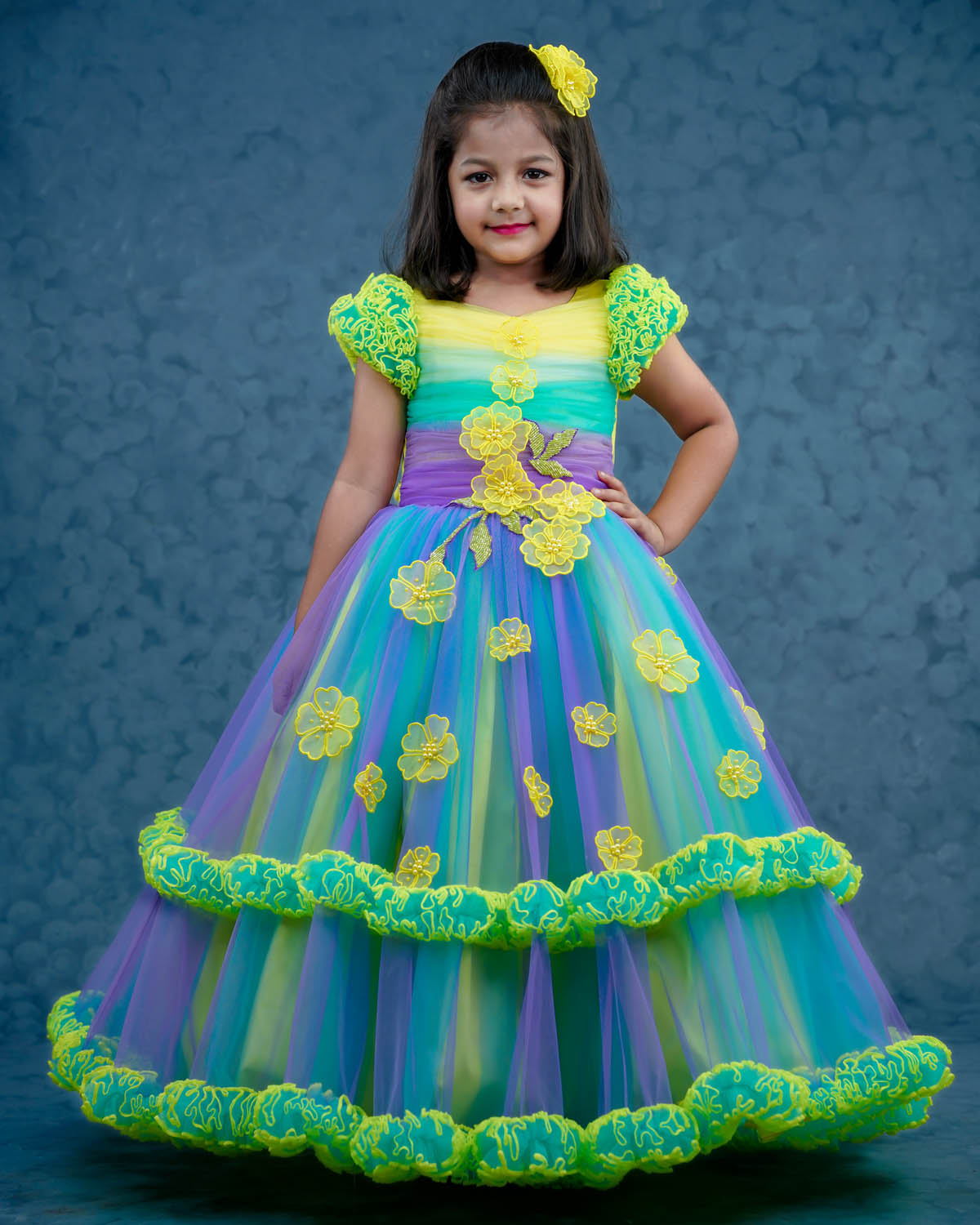 Unicorn Color Gowns Online in India | Couture Gowns for Kids Online ...