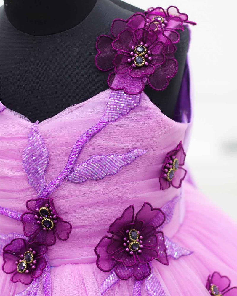 EXCLUSIVE TEA PINK AND PURPLE PARTYWEAR – ZZS55 – Exclusive Online Boutique