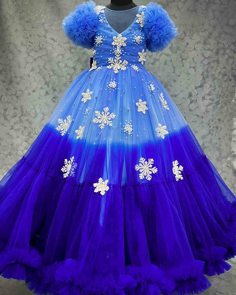 Royal Blue Party Wear Gown - EXO34302R