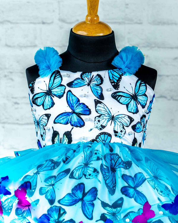Butterfly printed frocks for kids | Kids wear online