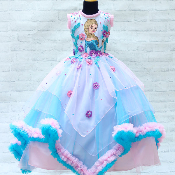 Pink frozen dress best sale