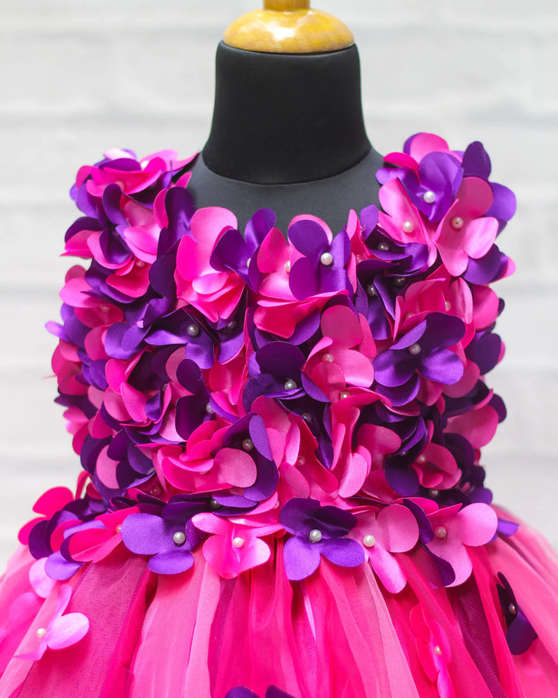 Buy Purple Petal Dress Online Purple Flower Frocks www.liandli.in