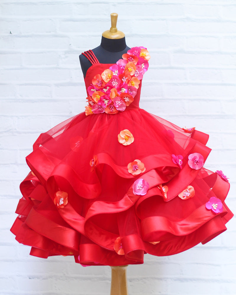 red  frock for kids online